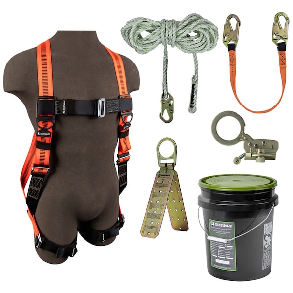 Safewaze 3 FT WEB POSITIONING LANYARD w DBL LOCKING SNP HKS FS88860-3 - main